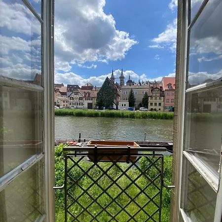 Apartmán Barock Galeriehaus In Klein Venedig Am Fluss Mit Garten