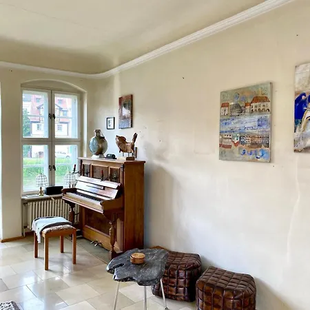 Apartmán Barock Galeriehaus In Klein Venedig Am Fluss Mit Garten Bamberg